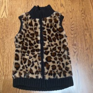 Cheetah print vest